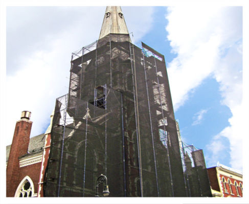 Ngọn lửa Đen Chống cháy lưới mảnh vỡ 2m X 50m 80gsm Ngăn ngừa rơi