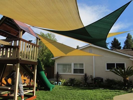 Bể bơi HDPE Shade Sail 8 10 12 Foot Triangle Shade Sailcloth Shade Canopy