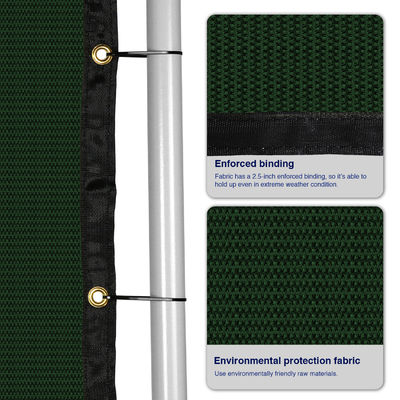 Chuỗi liên kết hàng rào Vải màn thể thao Bóng tennis Sân bóng chắn gió Lưới PE Không nút